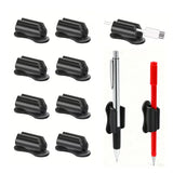 Wall Mounted Pen Holder, Desk Organizer with Clipboard | Adhesive Holder for Pens, Markers, Pencils, Stylus Pens | Office Supplies