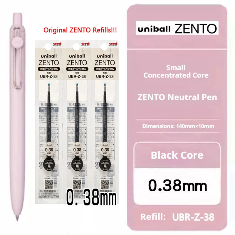 Uni-ball ZENTO Click Gel Pen,0.38/0.5/0.7mm Various Colors Water-based pen With Ergonomic Grip Smooth Writing for School&Office