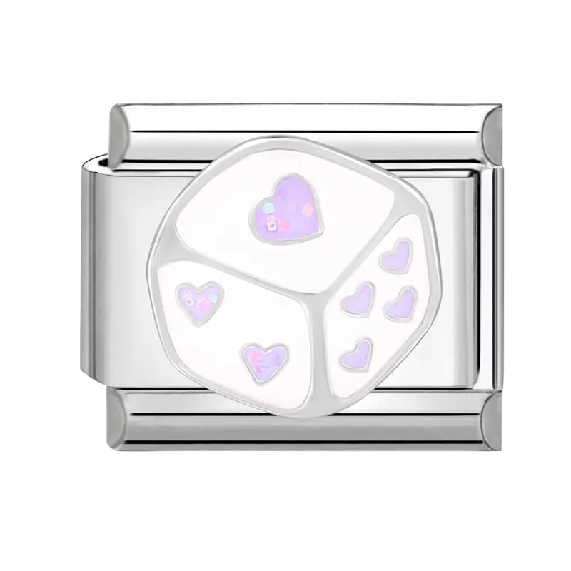 Cute Cats Flowers Planet Coffee Milk Cake Mountain Italian Charm Links Fit 9mm Stainless Steel Bracelet DIY Jewelry Making Gifts