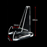 10PCS Acrylic Display Holder Transparent Triangle Commemorative Coin Photo Card Holder Display Rack Phone Stand Home Decor