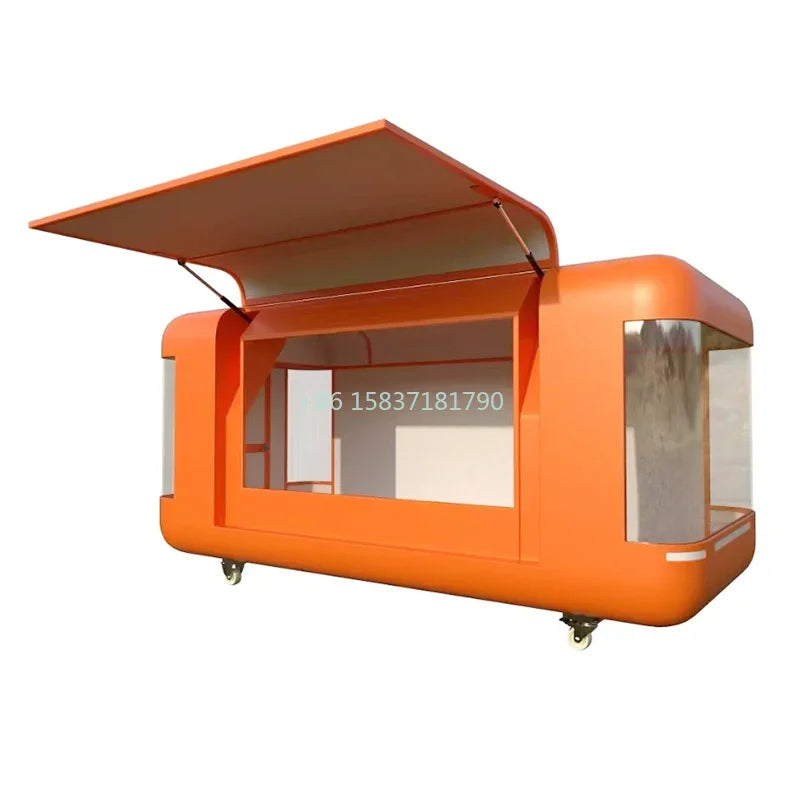 Standard Vending Food Kiosk Truck Outdoor Mobile Fast Food Carts Kiosk Popsicle Ice Cream Vending Carts Hot Dog Food Trailer