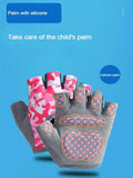 Spring and Summer Breathable Children's Half Finger Cycling Gloves Outdoor Sports Anti Slip and Wear-resistant Protective Gloves
