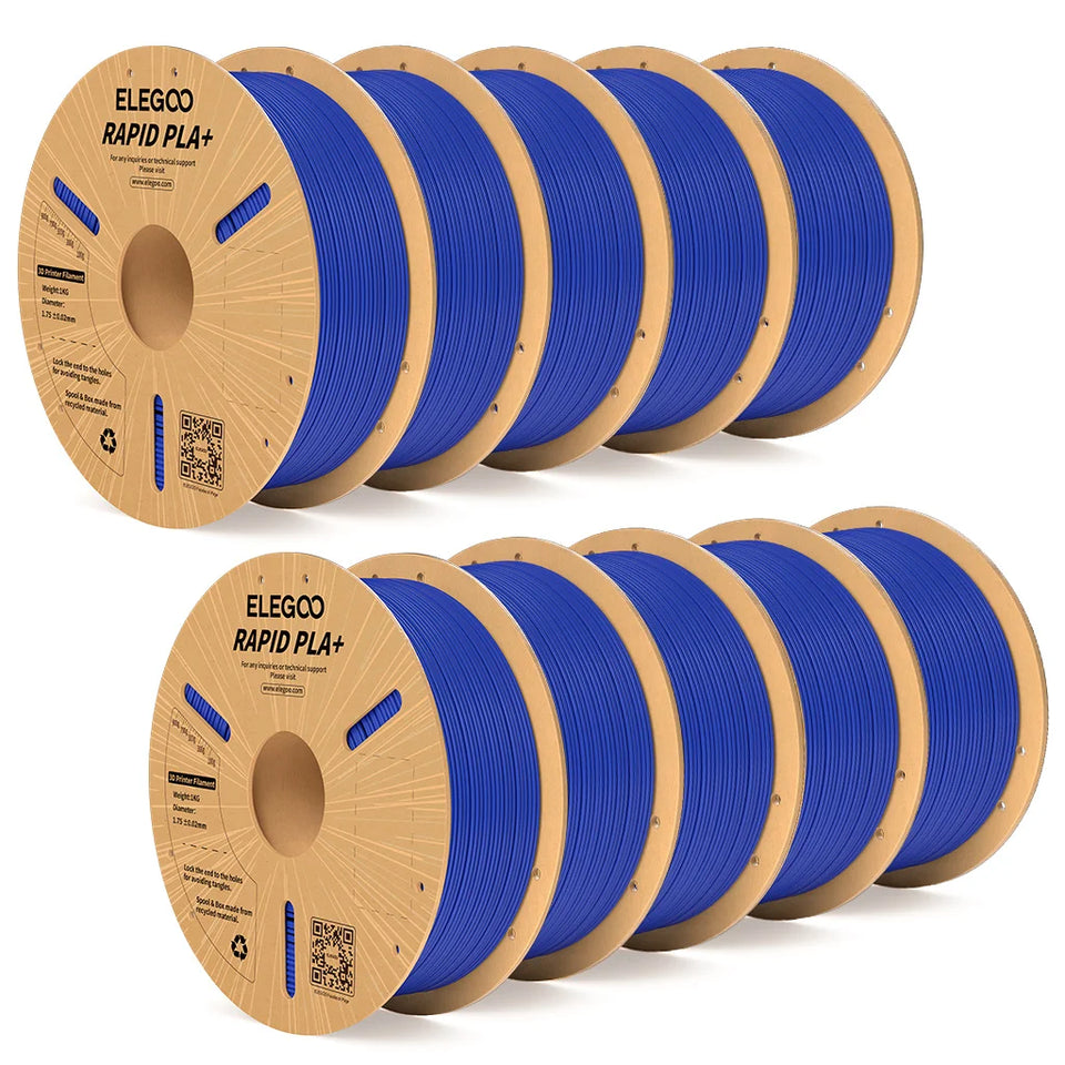 ELEGOO RAPID PLA+ Filament 1.75mm, 3D Printer Filament, Support 30-600mm/s Printing Speed, Compatible with Most FDM 3D Printers