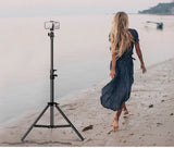 200/170/150/55cm Selfie Tripods Aluminum Light Stand For Phone Stand Mount Digital Camera Tripod With Clip Bluetooth Controller