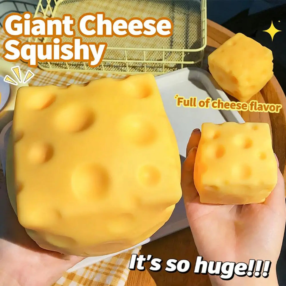 Square Cheese Squishy Toys Slow Rebound Push Stress Relief Sensory Toys Cheese Stress Balls Fidget Toys for Children Adult