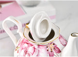 400ML European Bone China Teapot English Afternoon Tea Set Teapot High-Grade Porcelain Coffee Pot Heat Resistant Kettle Pot