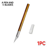 Metal Engraving Craft Knife Non-Slip Handle Gold Silver Hobby Carving Scalpel Utility Knife Art Stationery DIY Craft Supplies