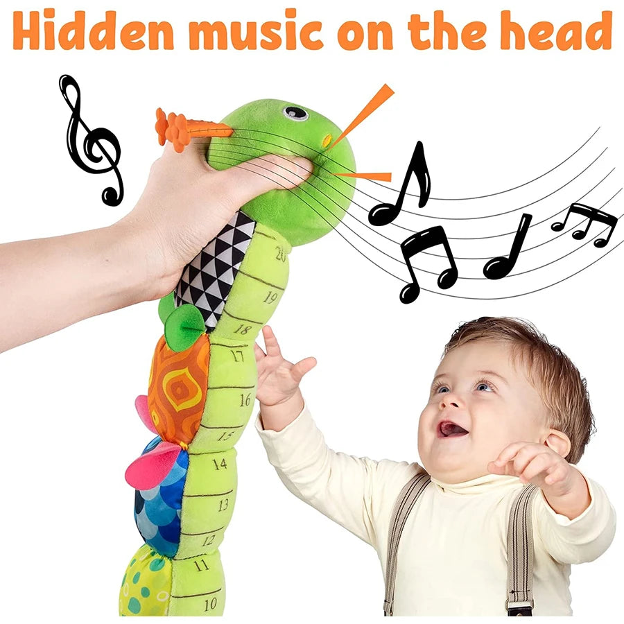 Baby Toys Musical Caterpillar Infant Stuffed Animal Toy with Crinkle Rattles Soft Sensory Toys Newborn Boys Girls 0 3 6 12 Month
