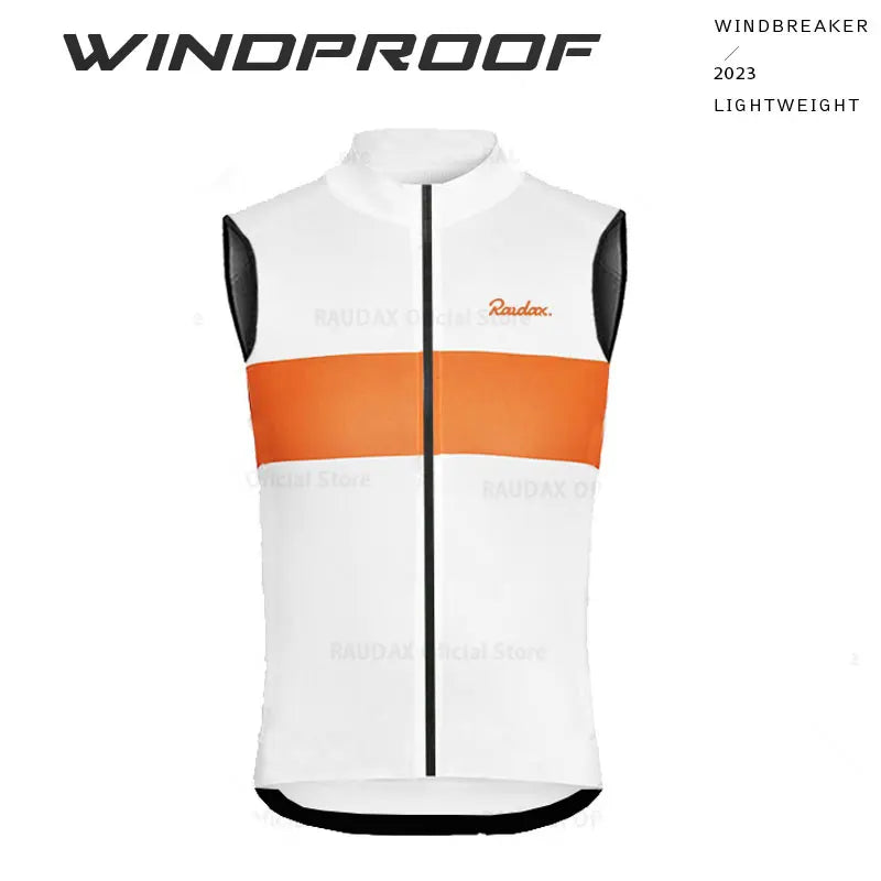 2025 RAUDAX New Cycling Sweatshirt Summer Windproof Lightweight Sleeveless Men's Mountain Bike Tops Racing Gilet Ropa Ciclismo