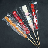 50Pcs Christmas Transparent Candied Haws Packaging Bags OPP Plastic Candy Bags Wedding Baby Shower Birthday Party Supply
