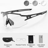 ROCKBROS Cycling Glasses Photochromic Polarized Lens Bike Glasses UV400 Protection Eyewear Sunglasses MTB Road Bicycle Goggles