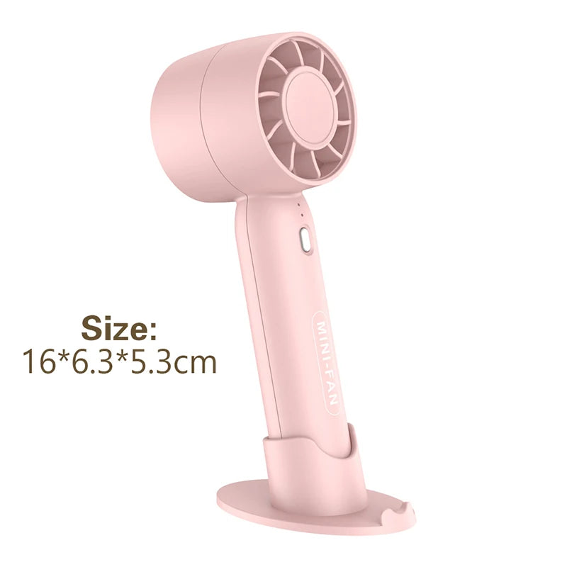 Portable 2 in 1 USB Mini Fan 3 Speed Handheld Desktop Rechargeable Small Cooler for Student Dorm Home Office Summer Gadget