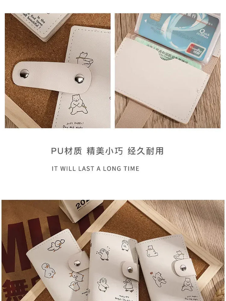 10 Slots Card Holder Business Card Photocards Holder Kawaii Credit Bank Card Case Portable Cash Clutch Wallet Desk Organizer