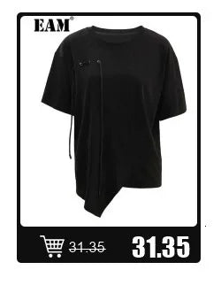 [EAM] Black Irregular Knot Sweatshirt New Stand Collar Long Sleeve Women Big Size Fashion Tide Spring Autumn 2026 1DJ1848