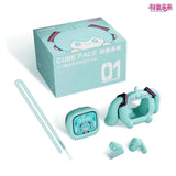 Hatsune Miku Touch Screen Interactive Wireless Bluetooth Anime Peripheral Headset Gift Box Cube Face Lcd Kids Toy Birthday Gift