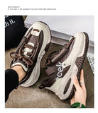Chunky Sneaker Plus Size 45 46 47 48 Men Designer Sport Shoes Fashion Casual Leather Fabric Height Increased Flat Platform Shoes