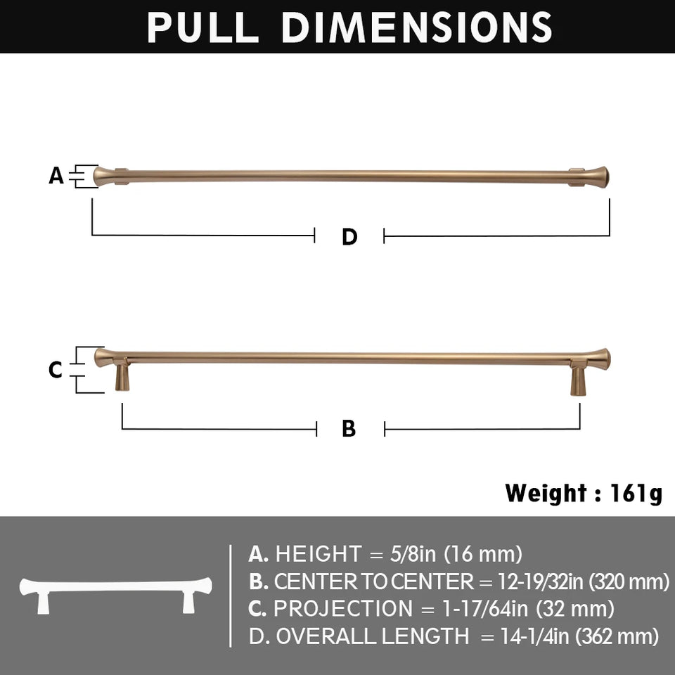 Goo-Ki Antique Brass Stainless Steel Cabinet Handles T Bar Knobs Modern Drawer Pulls for Kitchen Cabinet Hardware for Bedroom