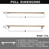 Goo-Ki Antique Brass Stainless Steel Cabinet Handles T Bar Knobs Modern Drawer Pulls for Kitchen Cabinet Hardware for Bedroom