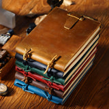 Genuine Leather Sketchbook Retro Painting Notebook Boy"s Girl Student Leather Binding Notebook Classic Handmade Notepad