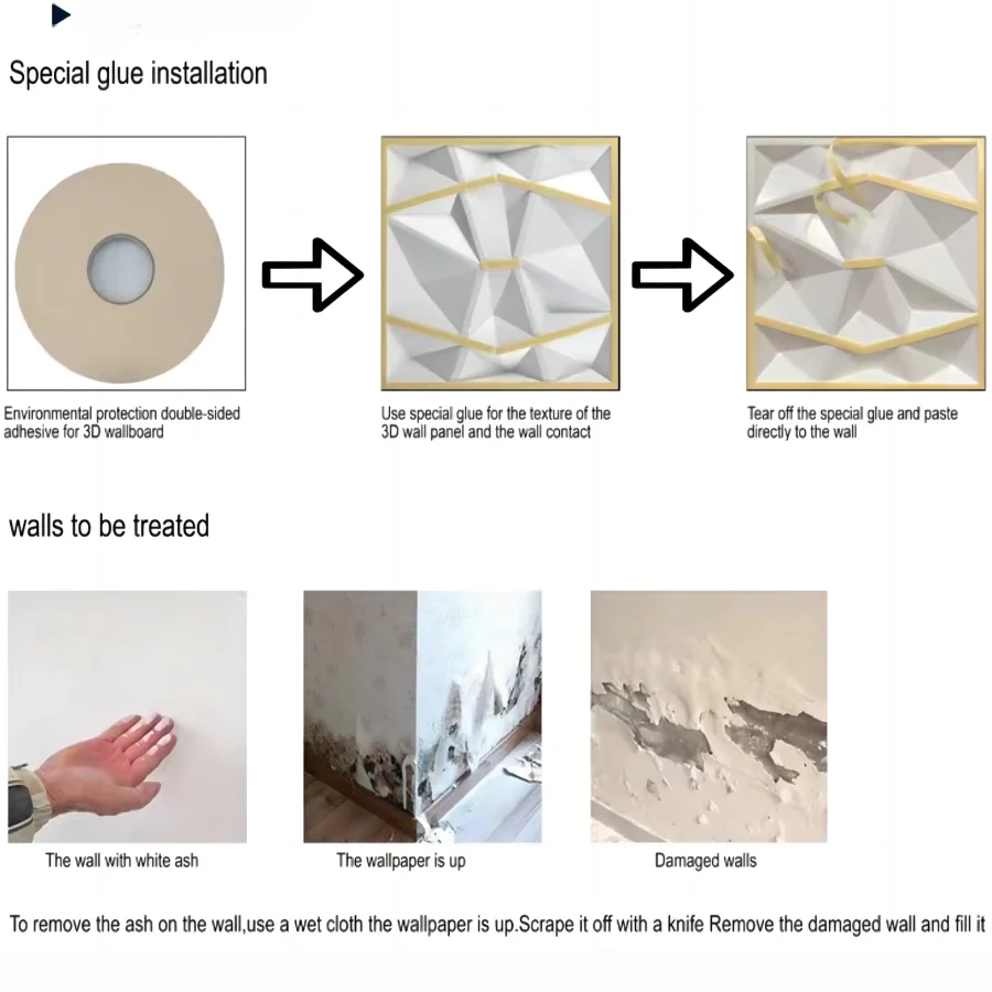 10pcs 30x30cm 3D Art Wall Panel background wall decoration exterior 3D wallpaper suitable for room bathroom ceiling hotel office