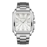 LIGE Fashion Business Watch Men Square Sport Waterproof Watches For Men Top Brand Luxury Military Quartz Chronograph Wristwatch