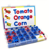 Magnetic letter spelling board set teaching tool, helpful for teaching and intellectual development, improving language skills