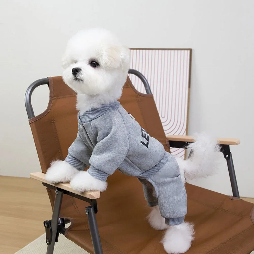 4 Legs Dog Hoodies Jumpsuit for Small Dogs Puppy Clothes Sport Dog Pullover Sweatshirt Doggies Winter Coat Warm Pet Cat Apparel