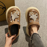 Fashion Beach Garden Shoes DIY Women's Hole Shoes 8cm Sandal Slippers Cartoon Accessories Hole Slippers Shoes for Students Girls
