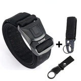 Solid Quick Release Metal Buckle Canvas Tactical Belts Comfortable Webbing Waistband Outdoor Corps Training Hiking Belt For Men