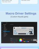 AULA F75 2.4G Wireless/Bluetooth/Wired Gaming Mechanical Keyboard RGB Customized 75% Layout OEM Profile Gasket Structure