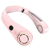 Mini Fan Silent Neck Hanging Fan Usb Portable Bladeless Rechargeable Led Digital Display Electric Air Cooler Summer Sports Fan