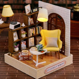 Coffee Shop Wooden Mini Doll House DIY Small House Kit Making And Assembling Room Models Toys For Kid Birthday Gifts Dollhouse