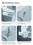 Bidet Attachment Ultra-Slim Toilet Seat Attachment Dual Nozzle Bidet Adjustable Water Pressure Non-Electric Ass Sprayer