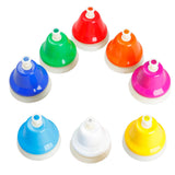 Orff Musical Instrument Set Handbell Colorful 8-Note Hand Bell Child Music Toy Baby Early Education Beautiful Christmas Gift