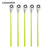 5pcs 40cm Fishing Rod Tip Retractable Carbon Fiber Fiberglass Fishing Pole with Top Ring Boat/Raft Rod Tip Spare Tail Fiberglass