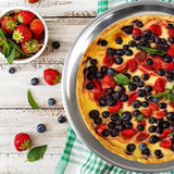 3-Pack Stainless Steel Baking Trays - Heat Resistant round Pizza Pans for Home And Commercial Use Easy to Clean Perfect for Chri