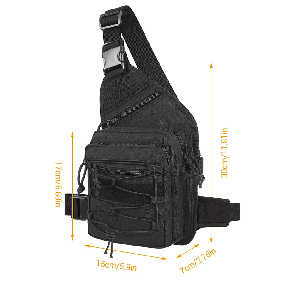 Concealed Carry Bag Tactical Crossbody Sling Backpack Shoulder Gun Holster Bag Chest Pack EDC Pouch Pistol Holster Bag Hunting
