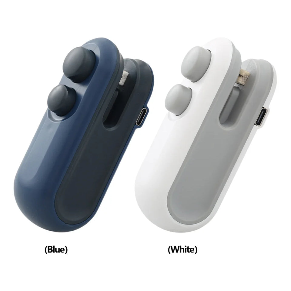 2 In 1 Sealer Cutter Mini Bag Sealer Handheld Heat Vacuum Sealer Portable Resealer Machine for Food Storage Snacks Freshness