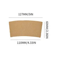 50/100pcs Kraft Paper Coffee Cup Sleeves Disposable Cup Cover Drinks Protective Cover Non-Slip  Heat Insulation Cardboard Holder