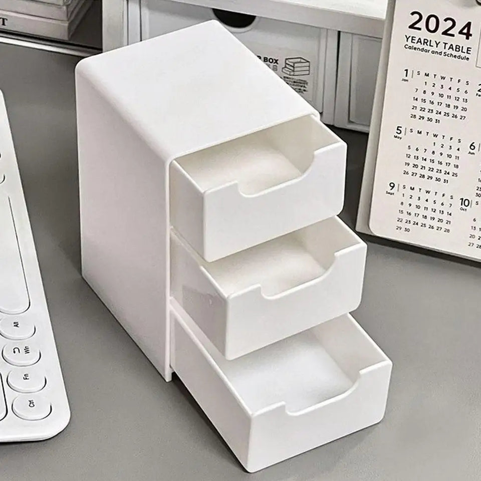 Mini Storage Box Small Drawer Storage Box Layered Grid Drawer Style Storage Box Tier Desk Organizer With Drawers