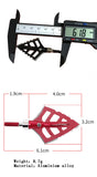 6Pcs Archery Hunting Aluminum Broadheads 4-blade Arrow Heads Points Tips Shooting 100 Grain Broadheads