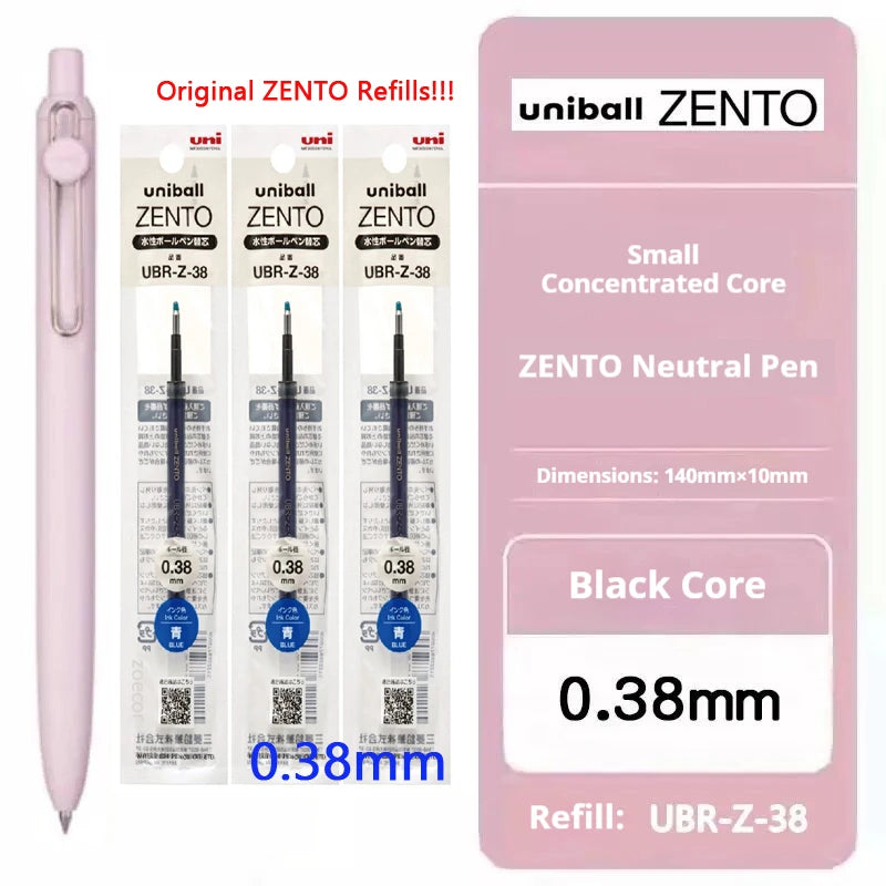 Uni-ball ZENTO Click Gel Pen,0.38/0.5/0.7mm Various Colors Water-based pen With Ergonomic Grip Smooth Writing for School&Office