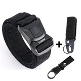 Solid Quick Release Metal Buckle Canvas Tactical Belts Comfortable Webbing Waistband Outdoor Corps Training Hiking Belt For Men