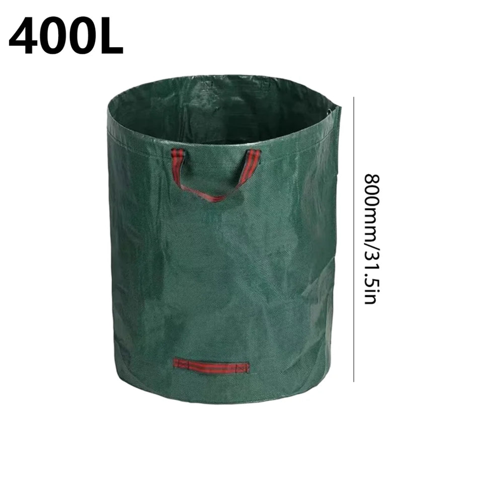 120-500L Garden Yard Waste Bag Foldable Leaf Sack Weed Trash Can Waterproof Reusable Trash Storage Container Garden Supplies New