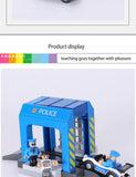 Set Police Thief Catching Building Block Suit Compatible With Wooden Train Track Plastic Police Station Children's Toys Gifts