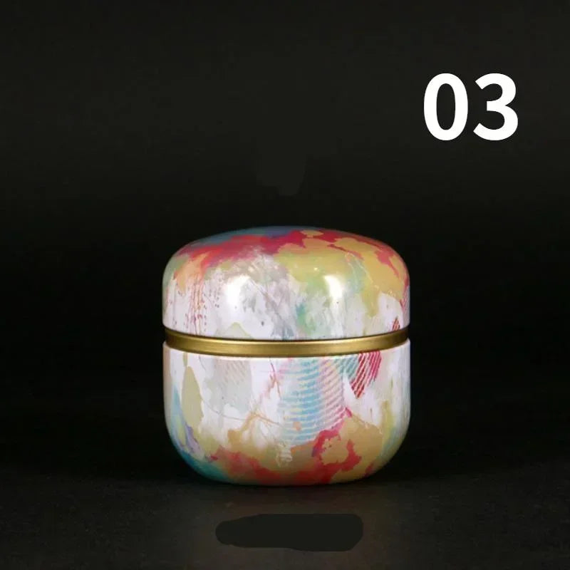 New Portable Retro Metal Tea Can Chinese Candy Coffee Bean Tea Bag Sealed Moisture-proof Container Personalized Storage Supplies