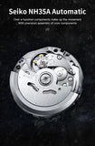 Specht&Sohne New Arrivals Blue Automatic Mechanical Watches For Men 38MM Stainless Steel Waterproof Classic Elegant Watch 50M
