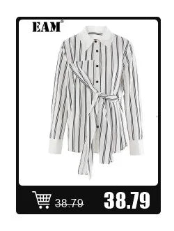 [EAM] Black Irregular Knot Sweatshirt New Stand Collar Long Sleeve Women Big Size Fashion Tide Spring Autumn 2026 1DJ1848