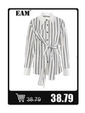 [EAM] Black Irregular Knot Sweatshirt New Stand Collar Long Sleeve Women Big Size Fashion Tide Spring Autumn 2026 1DJ1848