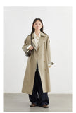 CHIC VEN Women Long Trench Coat Loose Casual New Plaid Patchwork Female Windbreaker Office Ladies Outerwear Spring Autumn 2025
